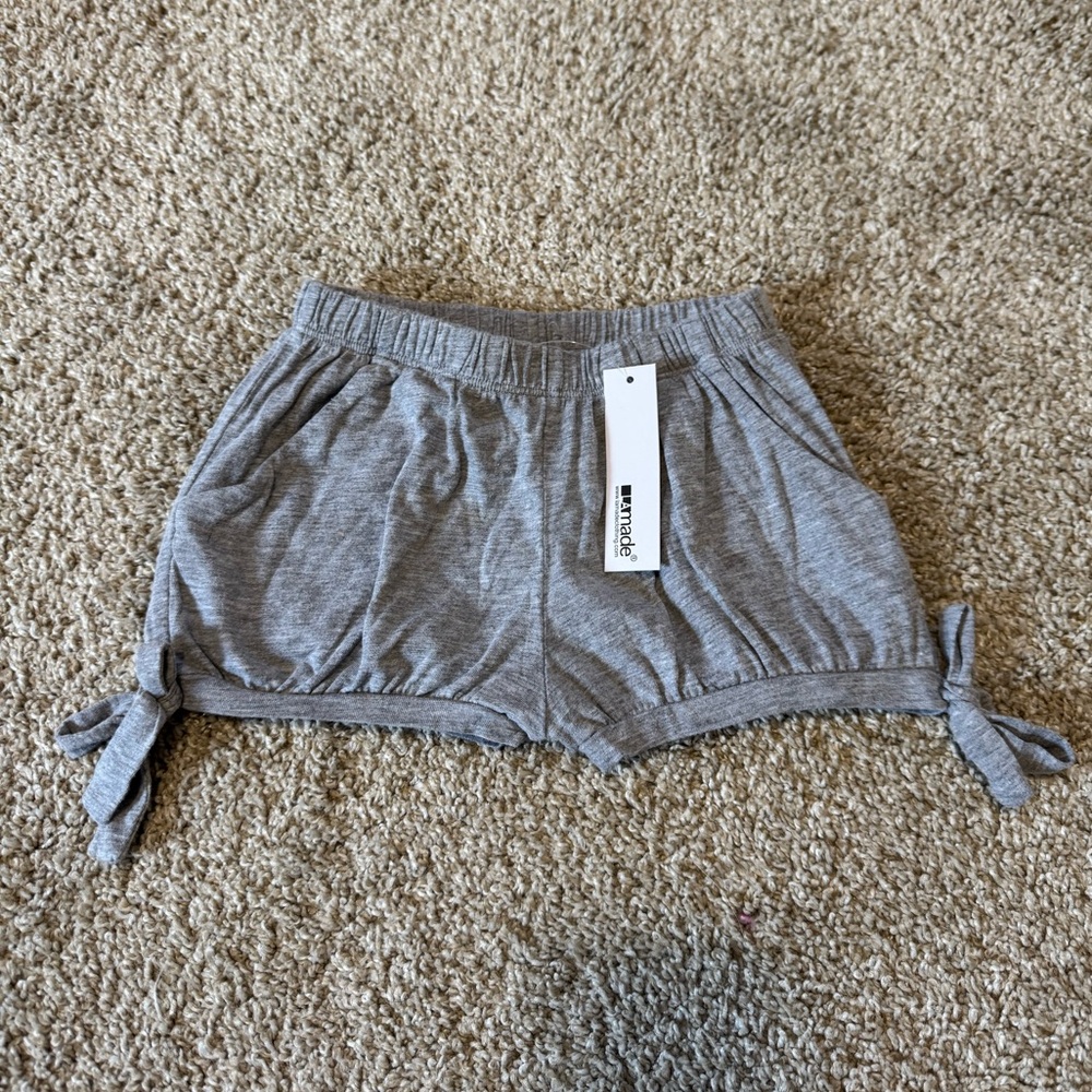 Gray Tie-Detail Shorts by LAMade Size 5